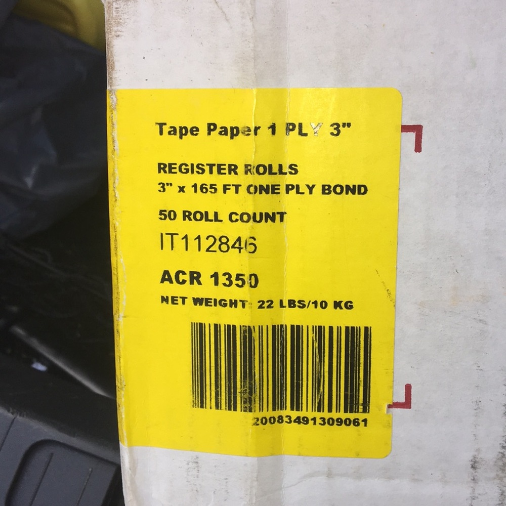 Cash register rolls 2 boxes come together for 30$